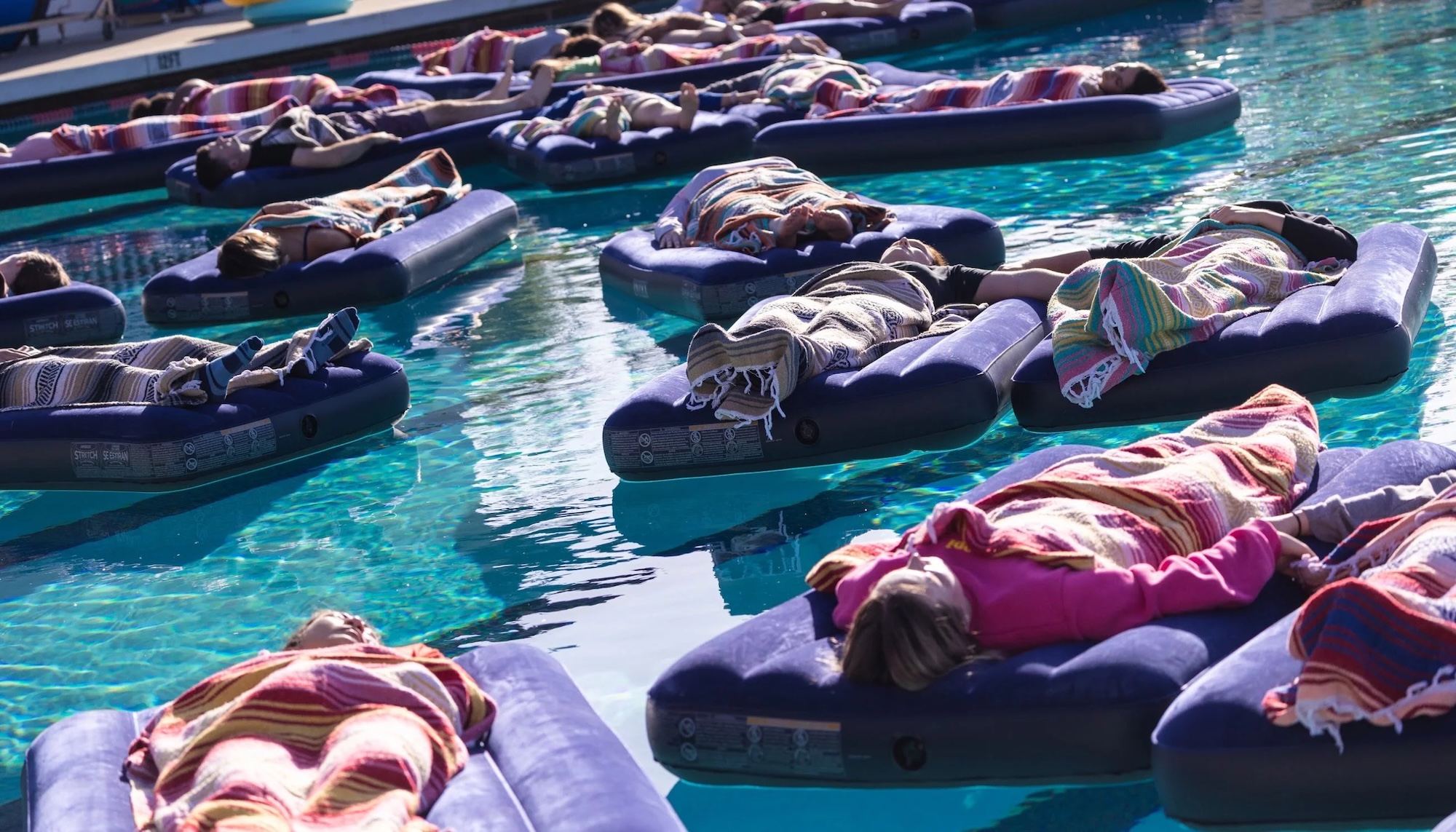Sound Healing Yoga at Pool